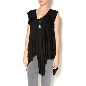 Tops - NWT Handkerchief Hem Top Tunic Black One Size Tops - NWT Handkerchief Hem Top Tunic Black One Size